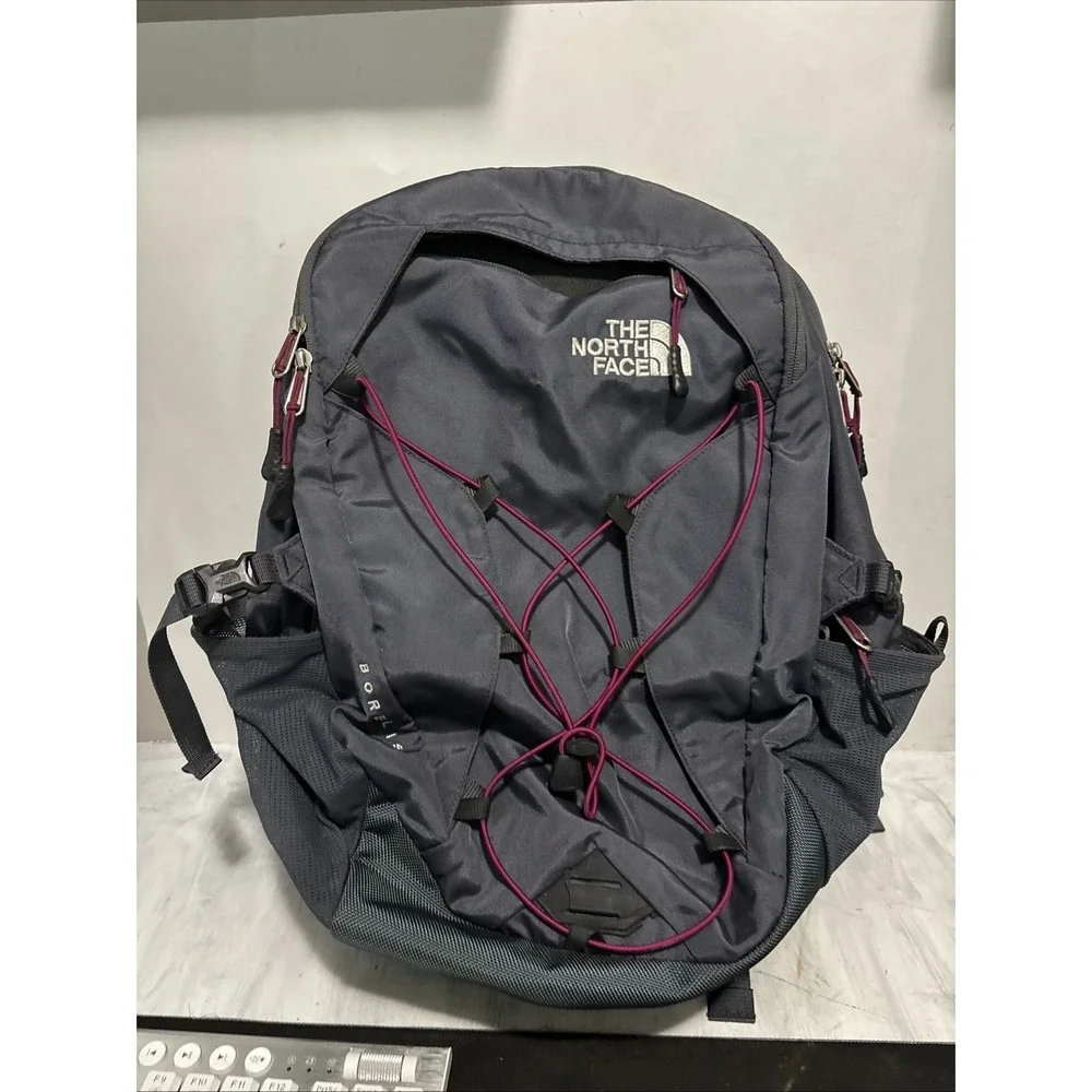 The North Face Borealis Gray Backpack Inside Stains And Ripped Pocket